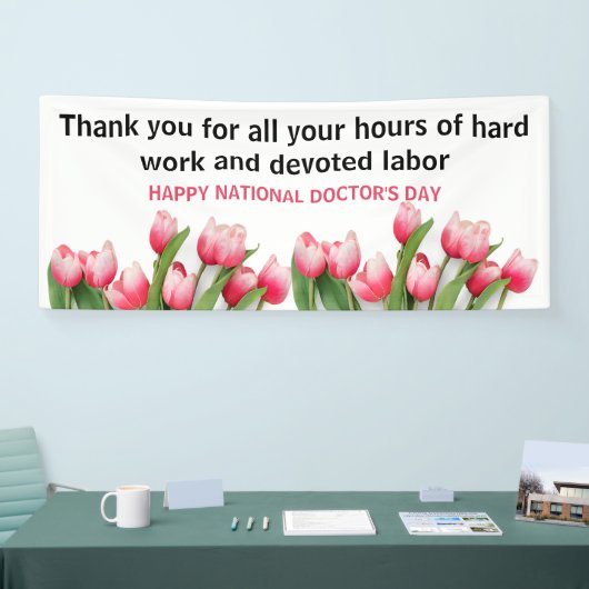 Happy Doctors Day Tulip Banner (Beurs)
