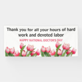 Happy Doctors Day Tulip Banner (Horizontaal)