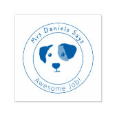 Happy Dog - Aangepaste leraren klaslokaal Zelfinktende Stempel (Design)