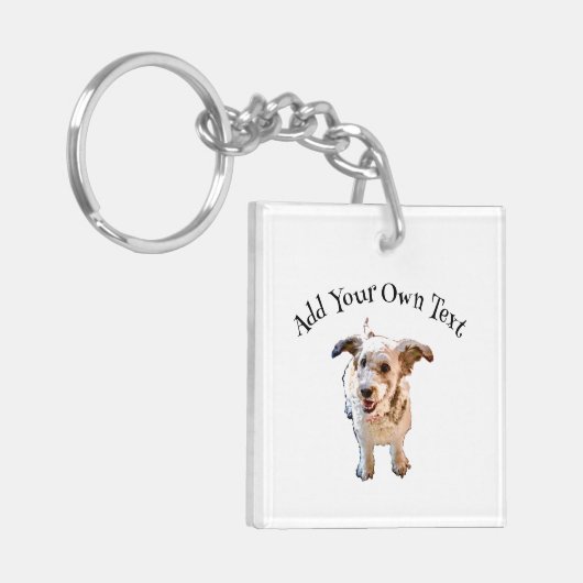 Happy Dog AcrylSleutelhanger Sleutelhanger (Voorkant Links)