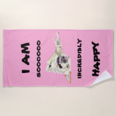 Happy Dog Beach Towel Strandlaken (Voorkant)