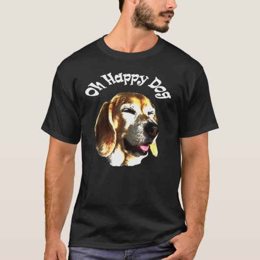Happy Dog Beagle Gif T-shirt (Voorkant)