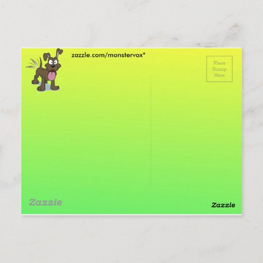 Happy Dog Briefkaart (Achterkant)