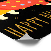 Happy Dog Corgi Celebrating New Year Cozy Christma Poster (Hoek)