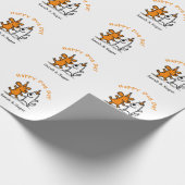 Happy Dog Day Wrapping Paper - Schattige Paw Print Cadeaupapier (Hoek)