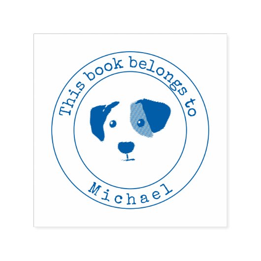 Happy Dog Dit boek hoort bij zelfinkkend stempel (Design)