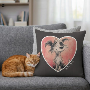 Happy Dog Doodle Print  Sierkussen