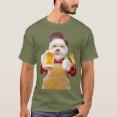 Happy Dog Drink Beer T-shirt (Voorkant)