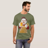 Happy Dog Drink Beer T-shirt (Voorkant volledig)