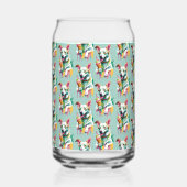 Happy Dog eating an ice-cream Blikvorm Glas (Links)