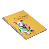 Happy Dog eating an ice-cream Notitieboek (Rechterzijde)