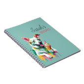 Happy Dog eating an ice-cream Notitieboek (Rechterzijde)