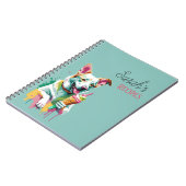 Happy Dog eating an ice-cream Notitieboek (Linkerzijde)