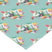 Happy Dog eating an ice-cream Tafelkleed (Gekanteld)