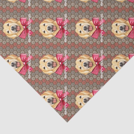 Happy Dog Feestdagen Tissuepapier (Detail)