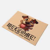 Happy Dog Funny Welkom Mat (Schuin)