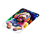 Happy Dog Goldendoodle Waterverf Design Magneet (Linkerzijde)