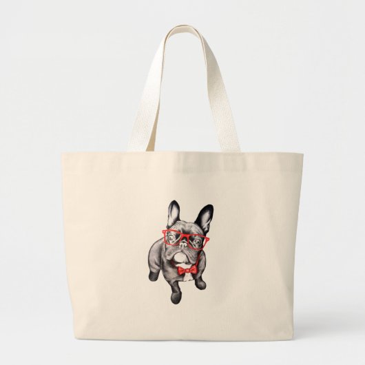 Happy Dog Grote Tote Bag (Voorkant)