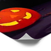 Happy Dog in het Halloween thema Poster (Hoek)