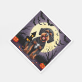 Happy Dog in het Halloween thema Servet (Hoek)