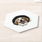 Happy dog kartonnen onderzetters (Schuin)