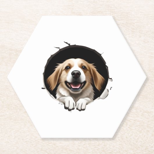 Happy dog kartonnen onderzetters (Voorkant)