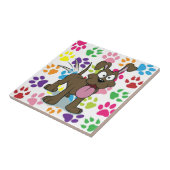 Happy Dog Keramische Tegel Tegeltje (Zijkant)