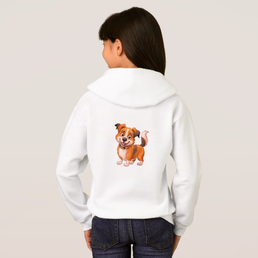Happy Dog Kinder Pullover Hoodie (Achterkant volledig)