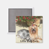 Happy dog, Little Dog Two - Gepersonaliseerd Magneet (Voorkant / Achterkant)