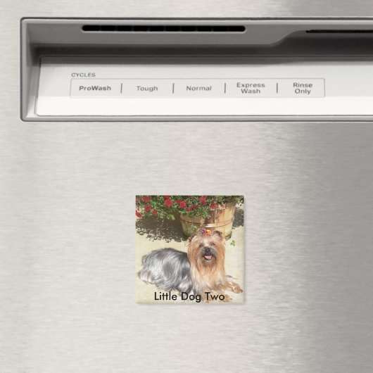 Happy dog, Little Dog Two - Gepersonaliseerd Magneet (Insitu (Vaatwasser))