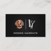 Happy Dog Logo | Gereedschap voor groomers Visitekaartje (Voorkant)