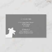 Happy Dog Logo Pet Sitting Service Gray Visitekaartje (Achterkant)
