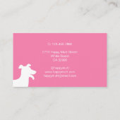 Happy Dog Logo Pet Sitting Service Pink Visitekaartje (Achterkant)
