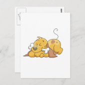 Happy Dog met Bone Tshirts en Geschenken Briefkaart (Voorkant / Achterkant)