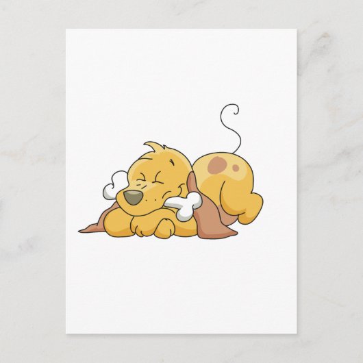 Happy Dog met Bone Tshirts en Geschenken Briefkaart (Voorkant)