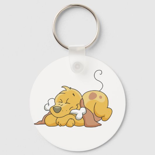 Happy Dog met Bone Tshirts en Geschenken Sleutelhanger (Voorkant)