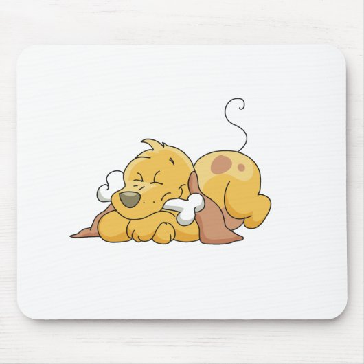 Happy Dog met Bone Tshirts en Gifts Muismat (Voorkant)