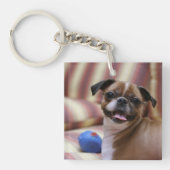 Happy Dog met Speelgoed Sleutelhanger (Voorkant)
