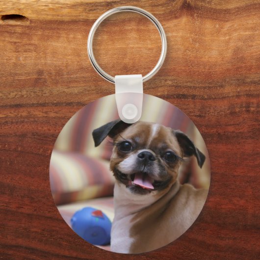 Happy Dog met Speelgoed Sleutelhanger (Achterkant)