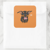 Happy Dog Min Pin Miniatuur Pinscher Sticker (Tas)
