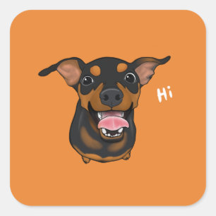 Happy Dog Min Pin Miniatuur Pinscher Sticker