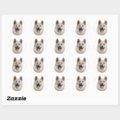Happy_Dog_Mult_Producten Ronde Sticker (Vel)