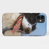 Happy dog op het strand Case-Mate iPhone case (Achterkant (horizontaal))