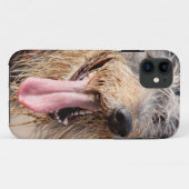 Happy dog op het strand Case-Mate iPhone case (Achterkant (horizontaal))