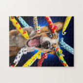 Happy Dog Party Blowers Legpuzzel (Horizontaal)