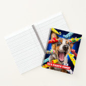 Happy Dog Party Blowers Notitieboek (Binnen)