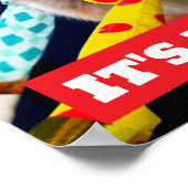 Happy Dog Party Blowers Poster (Hoek)