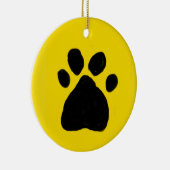 Happy Dog Paw Keramisch Ornament (Rechts)