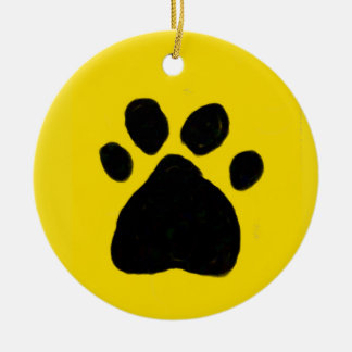 Happy Dog Paw Keramisch Ornament