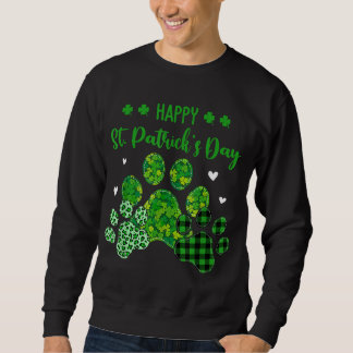 Happy Dog Paws Leopard Print Dog Eigenaars St Patr Trui